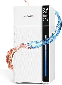 Mifasol Humidifier Large Room, 5.3Gal/20L Warm & Cool Mist Humidifiers for Home 1500 sq ft, Whole House Humidifier, Humidifiers for Bedroom Home Plants Office Large Areas, White