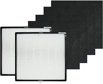 PUREBURG AK46000 Replacement Filter Set Compatible with Oreck Air Response Small WK16000 Air Purifier Type B1,2-Pack H13 HEPA + Activated Carbon Pre-Filters Air Clean Dust