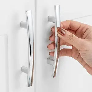 3 Inch Polished Chrome Cabinet Pulls Curved Handles 10 Pack P2204