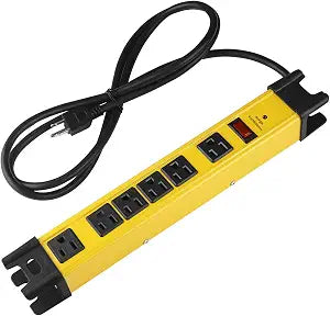 CCCEI Heavy Duty Surge Protector Power Strip. Yellow, 6ft, 1.