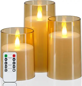 Homemory Realistic Flickering Flameless Candles with Remote Control & Timer