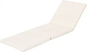 Christopher Knight Home Jamaica Outdoor Water Resistant Foam Chaise Lounge Cushion, Cream, 1 Count (Pack of 1)