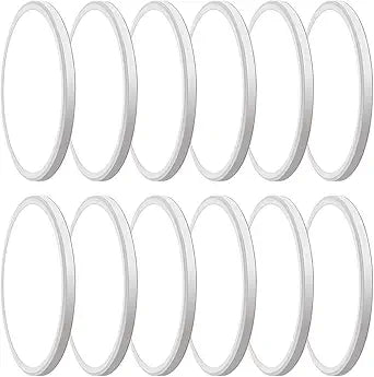 Modern 28W 3200lm LED Flush Mount Ceiling Light, 12in Slim 5000K Daylight Light for Basement, Kitchen, Living Room, Office, Garage (12 Pack - White)