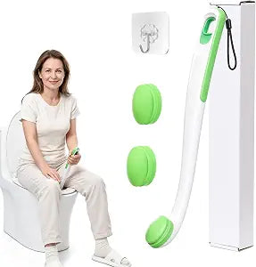 Toilet Aids for Wiping Bottom, 16.5" Firmly Clamp the Toilet Paper/Wipes