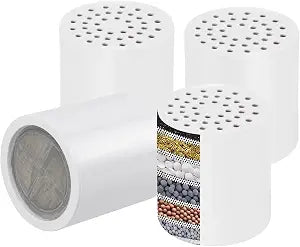 NearMoon 15 - Stage Replacement Cartridge Universal High Output Shower Filter with VC, Reduce Hard Water, Heavy Metal Impurity, Improve Skin & Hair, Fit Any Similar Filter (4 pack)