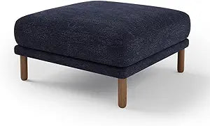 Modular Sectional Sofa Ottoman, Spring Cushion Seating, 1 Seats High-Leg Design Comfy Sleeper Couch, Solid Wood Frame Sectional Couches for Living Room Furniture Apartment Small Spaces Blue