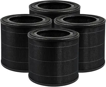 Nispira JL-AP-TB01 Replacement Filter for AirExpect & AirExtend Air Purifiers, 3-Stage True HEPA & Activated Carbon Air Filter, 4 Pack