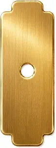 trust4care 4-Pack Gold Rectangle Backplates of Closet Cabinet Knobs