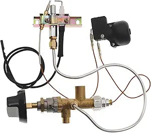 Space Heater Universal Replacement Parts Propane Fire Pit Heater Pilot Burner Assembly Parts Valve Kit, Connecting Tubes,Tilt Switch and Safety Device Ignition Component Pilot Kit