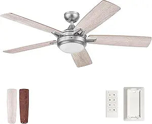 52 Inch Lorelai, Pewter, Remote Control, Smart Ceiling Fan