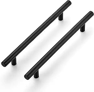 Ravinte 30 Pack 8-13/16 Inch Cabinet Handles Matte Black Kitchen Cabinet Hardware Dresser Pulls Stainless Steel Cabinet Pulls 8-13/16" Length,6-1/4" Hole Center