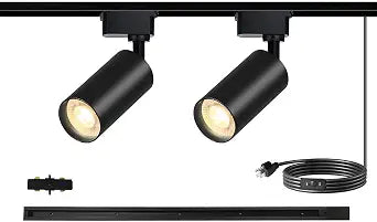 Plug in H Type LED Track Lighting Kits Dimmable Adjustable Heads High CRI