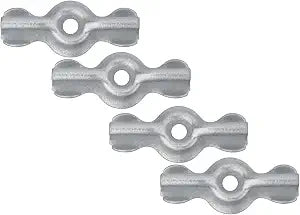 National Hardware Turn Button 1-3/4 in Steel Galvanized Door Latch 4-Pack