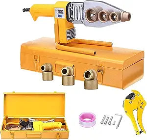 Plastic pipe welding toolPlastic welder kit Contains welding heads of 6 diametersWater Pipe Welding Machine Electric Heating Hot Melt Tools for PPR PE Tube 1000W 220V