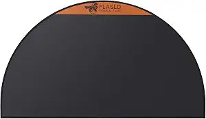 FLASLD Fireproof Fireplace Mat 2848Inch Half Round Floor Protector