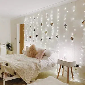 Lepro Lighting Ever 306 LED Curtain Lights Cool White, Hanging Fairy Lights