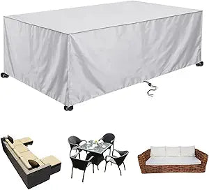 Patio Furniture Covers Waterproof 115x89x33inch/293x225x85cm Outdoor Furniture Covers Rip-Proof for Patio Furniture Set Table and Chairs, Windproof and Fade Resistant Outdoor Sectional Cover