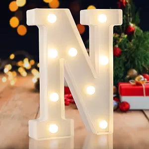 LED Marquee Letter N, Warm White 26 Alphabet Light Up Letters