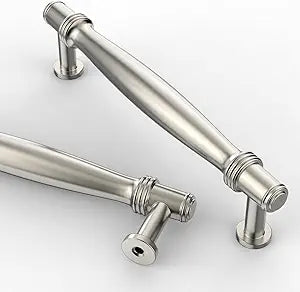 Asidrama 10 Pack 5 Inch(128mm) Brushed Satin Nickel Kitchen Cabinet Handles, Cabinet Pulls Kitchen Cabinet Hardware for Cupboard Drawer Pulls