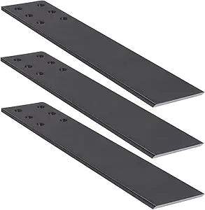 WEKIS 10 Inch Countertop Support Bracket, 3 Pack Solid Iron Heavy Duty Hidden Flat Floating Shelf Brackets, Top Mount Knee Wall Support Mantel Bracket Hardware for Wood Granite Quartz Countertop