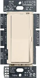 Lutron Diva LED+ Dimmer Switch, Paddle Dimmer, Single Pole/3-way