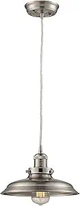 Elk Lighting 55021/1 One Light Mini Pendant, 7 x 11 x 11, Satin Nickel