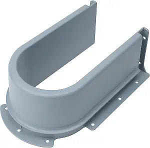 Under Sink Basin U Shaped Pipe Covers, Cutout Plastic Cover for Bathroom Kitchen, PVC Recessed Baffle Cover for Drain Bath, Bottom Drainage Grommet, Cabinet Drawer Pull Out (Grey)