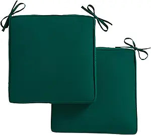 Sunbrella 17 in. Square Outdoor Corded Chair Pad, Canvas Forest
