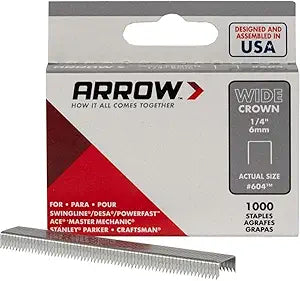 Arrow Fastener 60430 1/4" Wide Crown Heavy Duty Staples
