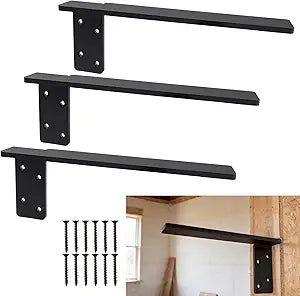 3 Pack Free Hanging Side Wall Floating Shelf Bracket ,16" Countertop Support Bracket for Cabinet,Breakfast Bars, Granite Countertops with No Knee Wall or Pony Wall