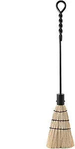 Minuteman International Rope Handle Single Brush Fireplace Tool, Standard, Black