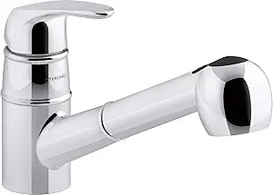 Sterling 24277-CP Valton Pull-Out Kitchen Faucet, 1.5 GPM, High Arch Spout, Single-Handle, Two-Function Sprayhead, Temperature Memory, Easy Installation, Durable Material, Polished Chrome