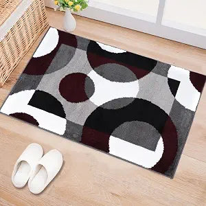 Rugshop Circles Modern Soft Living Room Bedroom Area Rug Burgundy 2' x 3'