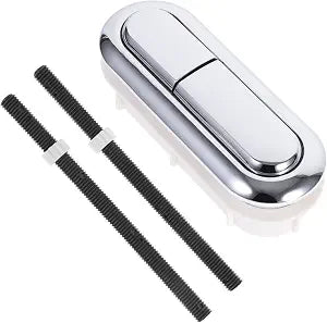 Cabilock Dual Flush Toilet Button Replacement with Adjustable Rod Universal Fit Toilet Water Tank Push Button for Home and Hotel Bathroom