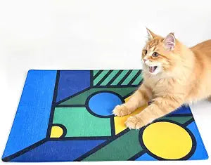 UTEE Cat Rug for Indoor Cats, Non-Slip Pet Mat 24x32, Belgian Loop Pile Cat Play & Feeding Mat, Scratch-Resistant Carpet, Suitable for Use Near Litter Box Areas