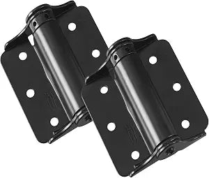 National Hardware Spring Door Hinges N114-975, 3 in, Black, 2-Pack