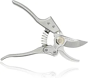 TONMA Pruning Shears for Gardening [Made in Japan] 8 Inch Bypass Garden Scissors Secateurs, Premium Japanese Gardening Tools Hand Pruner Clippers with Ergonomic Handle