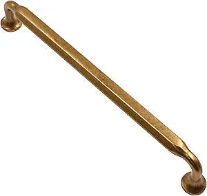 Alzassbg 10 Pack Antique Brass Cabinet Handles, 7-1/2 Inch(192mm) Hole Centers Arch Cabinet Pulls Kitchen Hardware for Cabinets and Drawers AL3109AE