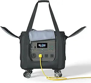 BENVOL Portable Power Station Carrying Bag,Easy Carrying-360 Wheels,151213' Fit Power Station1200w-1800w,Storage Case for Camping Essentials,Battery Protective Cover&Carrying Case Bag for Travel