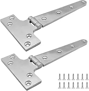 of Stainless Steel 316 Heavy Duty Marine Grade T Hinge 4in,6in 8in Long cast Strap Hinge