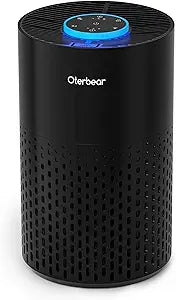Air Purifiers for Home Bedroom Up to 1250 Ft┬▓ - H14 HEPA Air Purifier with Aroma & Sleep Mode - 24dB Small Room Air Purifier for Allergies, Smoke, Dust, Pollen, Pet Dander,4000B,Black