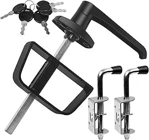 Double Door Shed Hardware Kit - Includes Barrel Bolt, Latch, and Double Door Hardware for Easy Installation for Gates, playroomsAdded Protection and Versatility