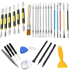 Metal Spudger Pry Tool Kit, 31 Pieces, Dual Ends for Electronics Repair