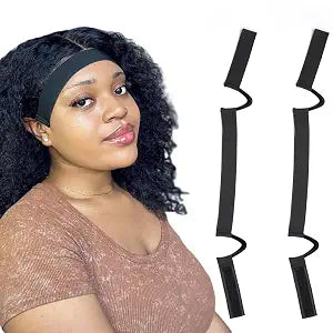 2Pcs Ear Free Elastic Wig Band For Lace Front Melting C Shaped Ear Curve