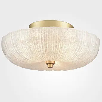 DIRYZON Modern 3-Light Ceiling Light Fixture,Brass Hallway Light Fixtures Ceiling,Semi Flush Mount Ceiling Light with 12 Inch Fine Sand Glass for Kitchen Living Room Bedroom