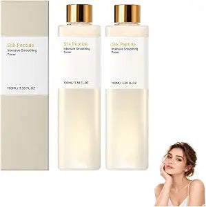Silk Peptide EGF Toner, Hydrating & Smoothing Facial Toner with Hydrolyzed Fibroin, Oligopeptide-1 & Glycerin, Gentle Daily Toner for Soft, Smooth-Looking Skin, 2Pcs