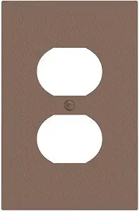Mocha Outlet Cover Plate 1 Gang Duplex Light Switch Cover Decorative Wall Plates for Electrical Outlets Switch Plate Covers Warm Brown Neutral for Living Room, Office