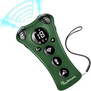 PawBehave Adjustable Ultrasonic Dog TrainerWorld's First Variable Frequency Pet Behavior Corrector with 10 Level Ultra Sound, 18 Dog Whistles, Anti-Bark Flashlight, Safe and Humane Deterrent (Green)