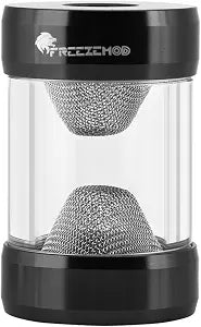 FOSA G1/4 Inner Thread Water Cooling System Filter, Fine Screen Funnel Shaped, Compatible Reservoir, PC Cooler Accessory (Black)