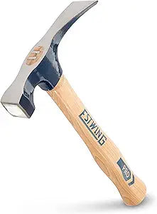ESTWING Bricklayer's/Mason's Hammer - 21 oz USA Made Masonry Tool with Forged Steel Head & Hickory Wood Handle - EW6-21BL